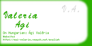 valeria agi business card